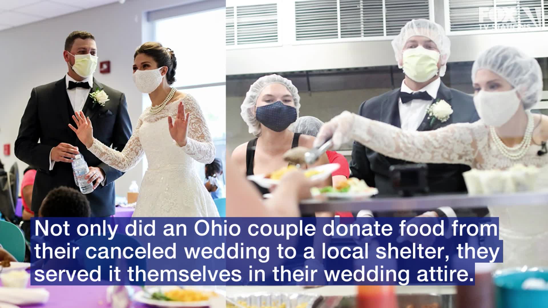 Couple donates food from canceled wedding reception to Ohio shelter