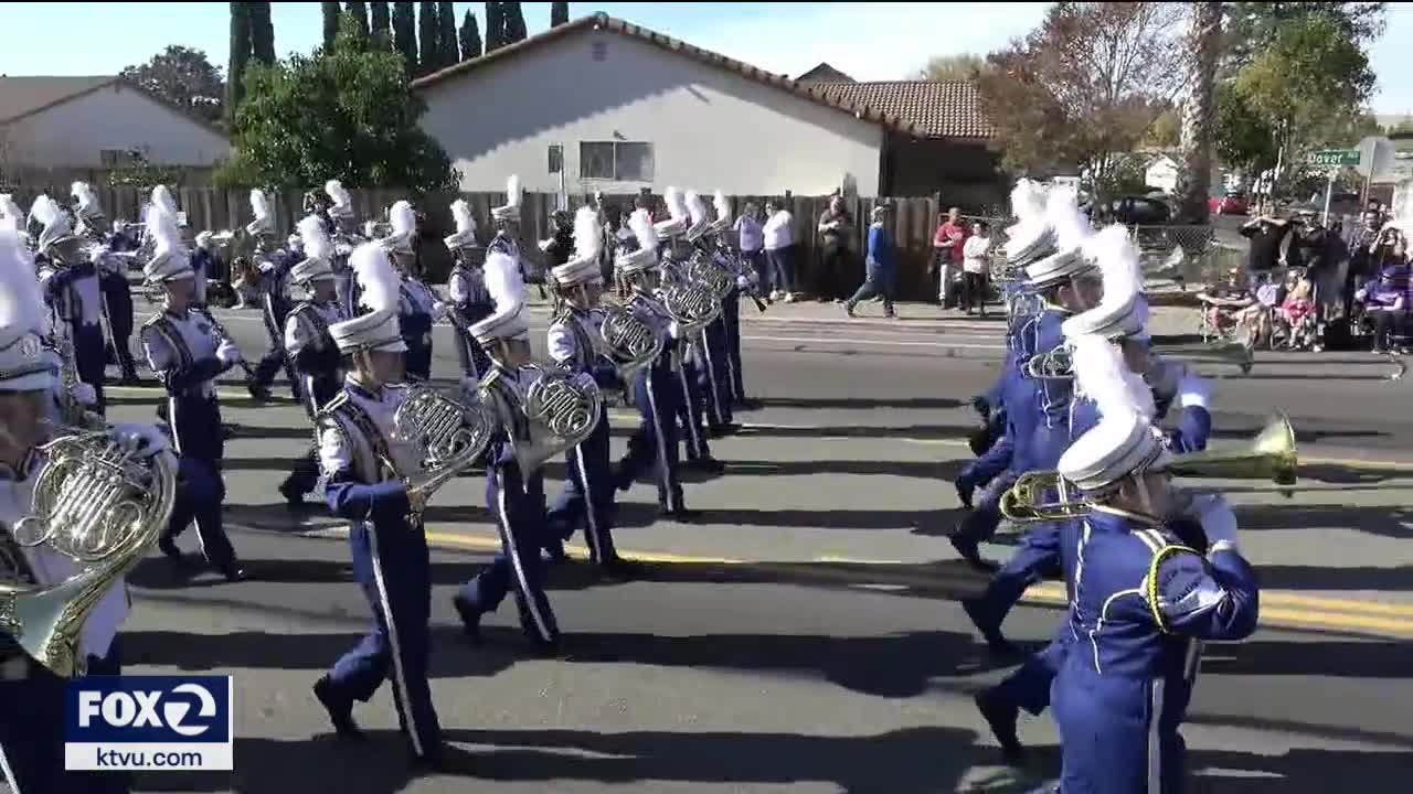 Benicia High School marching band collecting donations for fire evacuees