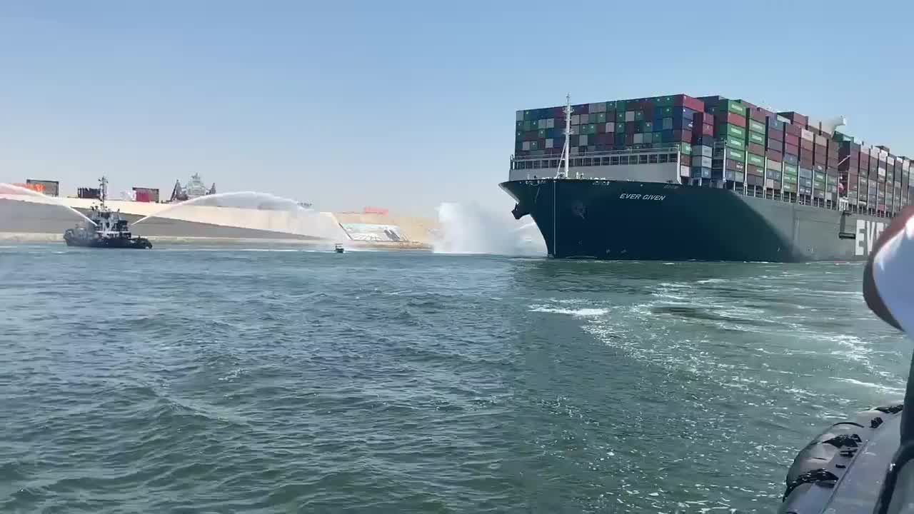 Ever Given departs Suez Canal months after blocking shipping route
