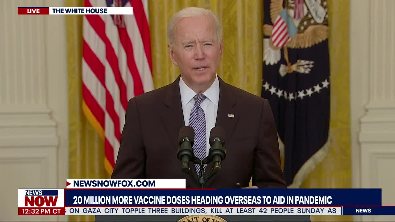 Biden speaks on the importance of sharing COVID-19 vaccines with other countries