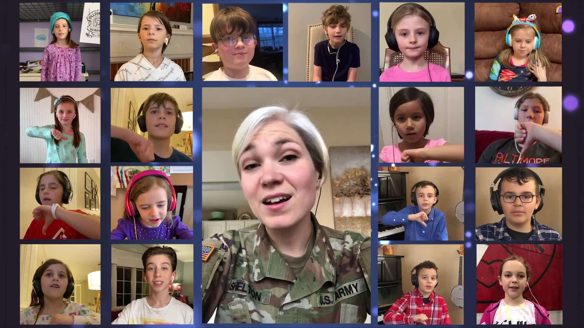 Soldier sings 'Sound of Music' classic with kids remotely
