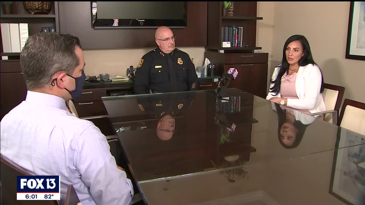 Woman saved by fallen officer shares her story